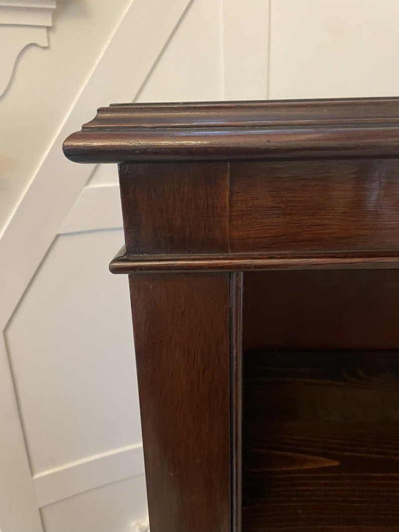 Antique Victorian Quality Mahogany Open Bookcase - Image 6